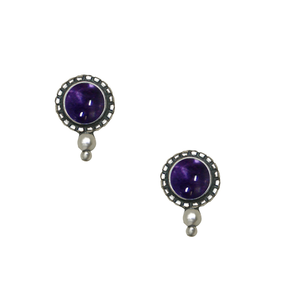 Sterling Silver Little Iolite Post Stud Earrings